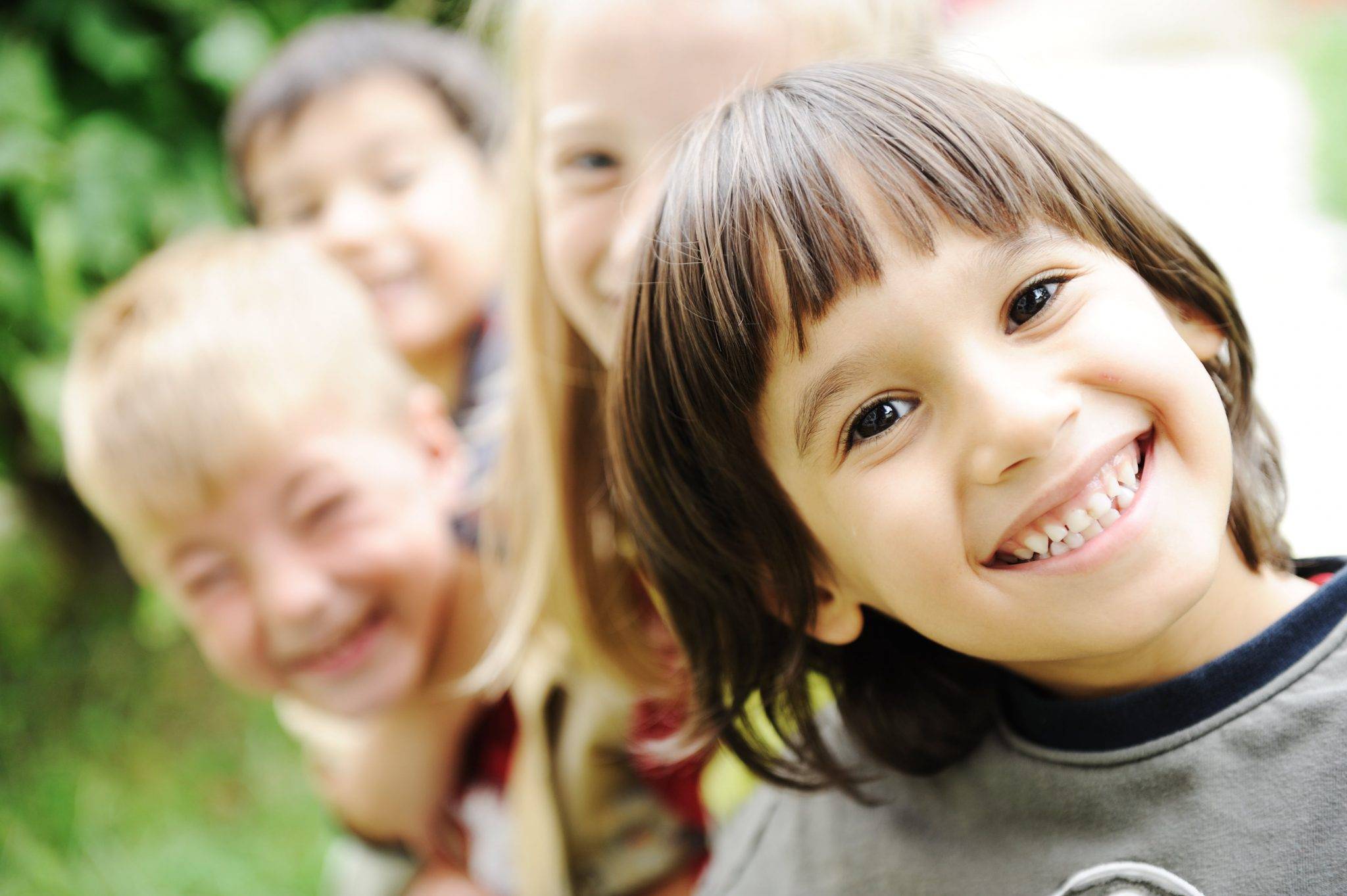 Little kids smiling
